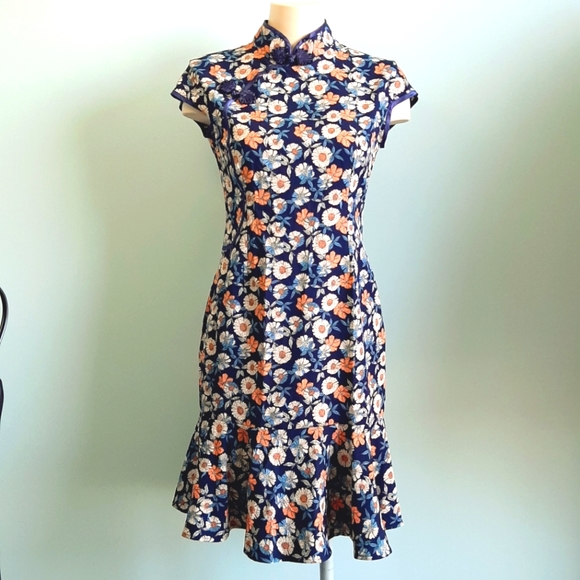 Floral qipao style dress - Picture 1 of 5